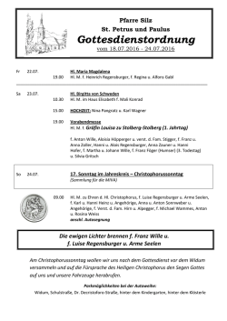 Gottesdienstordnung