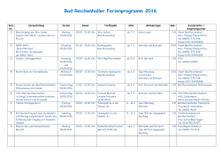 Ferienprogramm 2016 - Stadt Bad Reichenhall