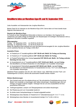 Infoschreiben Marathon - Expo