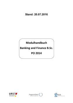 Modulhandbuch Banking and Finance PO2014 (PDF, 611