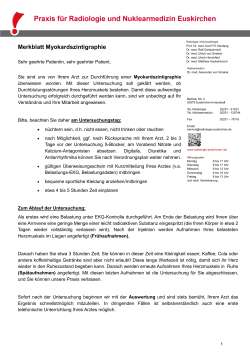Merkblatt Myokardszintigraphie