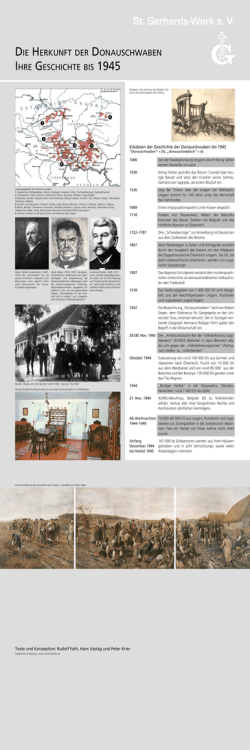 Eckdaten der Geschichte der Donauschwaben bis 1945 Texte und