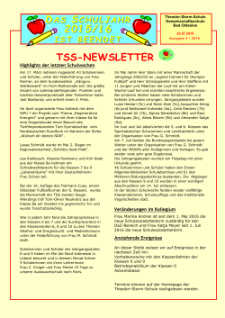 tss-newsletter 2015/16