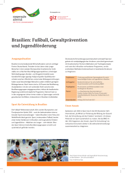 Factsheet: Brasilien: Fußball, Gewaltprävention und