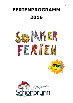 ferienprogramm 2016 - Verwaltungsgemeinschaft Burgebrach
