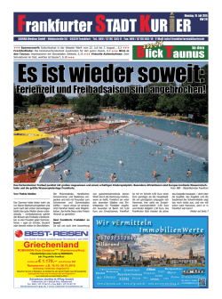 Ferienzeit und Freibadsaison sind angebrochen!