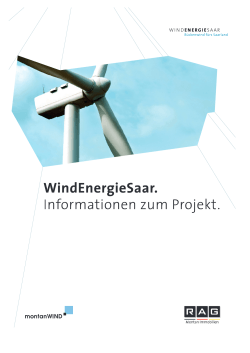 ( PDF 1.7 MB) - Windenergie Saar, Rückenwind fürs