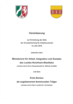 Zielvereinbarung Jobcenter Kreis Borken PDF