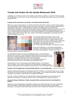 Herbst- und Wintermode 2016