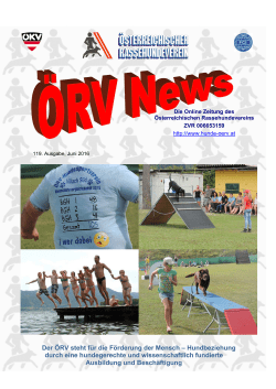 &Ouml;RV News - Juli 2016