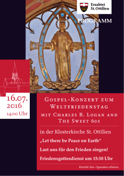 Gospel-Konzert zum Weltfriedenstag