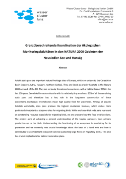 Grenzüberschreitende Koordination der ökologischen