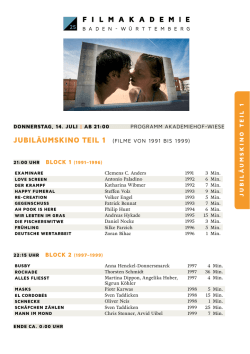 JUB IL &Auml; UMSK IN OTE IL 1 - Filmakademie Baden W&uuml;rttemberg