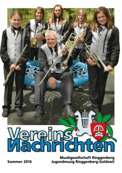 Vereinsnachrichten Sommer 2016 - Musikgesellschaft Ringgenberg