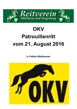 Programm Patrouillenritt 2016
