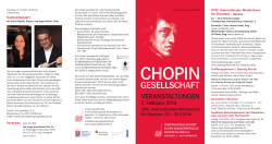 Veranstaltungen 2. Halbjahr 2016 - Chopin