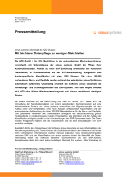 Pressemitteilung - simus systems GmbH