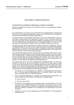 Drucksachen allgemein - Nieders&auml;chsischer Landtag