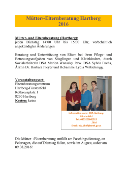 Mütter/-Elternberatung Hartberg 2016 - BH Hartberg