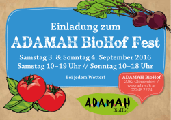 ADAMAH BioHof Fest