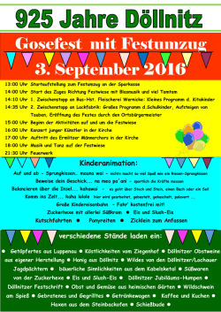 Gosefest mit Festumzug 3. September 2016