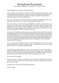 Einladung - Treffen Dornheim 2016 fuer Zeitung (Heimatbund