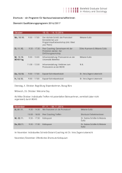 Programme 2016 - Universität Bielefeld
