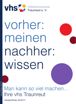 Ihre vhs Traunreut