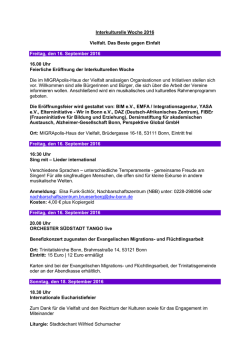 Interkulturelle Woche 2016