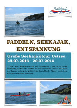 Tourenbeschreibung gr. Seekajaktour Ostsee 2016