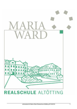 Jahresbericht - Maria Ward Schulen Altötting