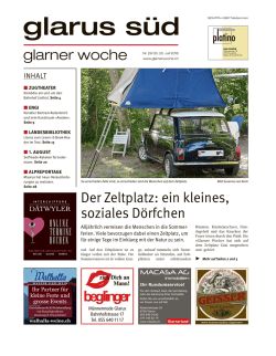 Glarner Woche, Glarus S&uuml;d, 20.7.2016