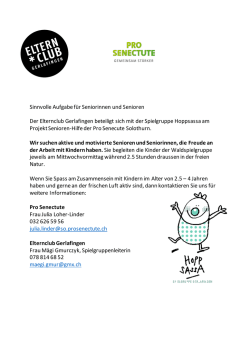 Inserat - Elternclub Gerlafingen