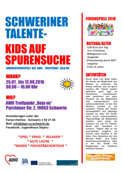 Sommerferienspiele 2016 - AWO-Soziale