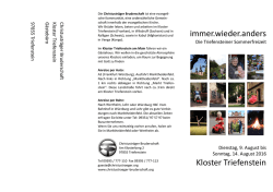Immer wieder anders / Sommerfreizeit / Kloster Triefenstein