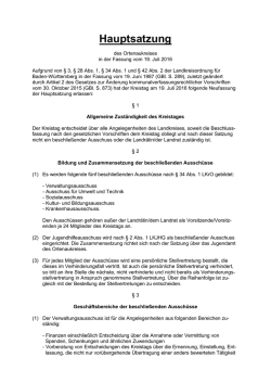 Hauptsatzung - Ortenaukreis