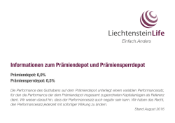 Informationen zum Pr&auml;miendepot und