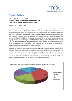 Pressemitteilung - Deutscher Derivate Verband