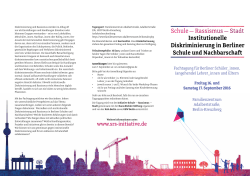 Institutionelle Diskriminierung in Berliner Schule und