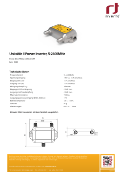 Unicable II Power Inserter, 5-2400MHz
