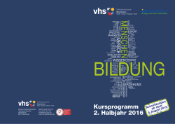 Programmheft - VHS Ibbenbüren