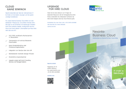 Nexinto Business Cloud Flyer