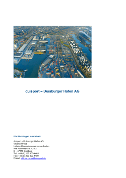 Hafeninfos - Duisburger Hafen AG