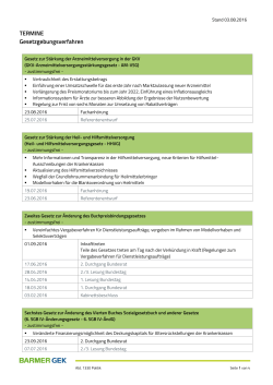 TERMINE Gesetzgebungsverfahren