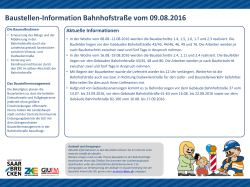 Baustellen-Information Bahnhofstraße vom 09.08.2016: KW 32