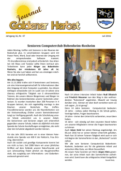 Juli 2016 - Senioren Computerclub Bobenheim