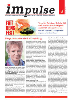 Impulse August 2016.indd - DIE LINKE. M&auml;rkisch