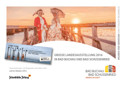 GROSSE LANDESAUSSTELLUNG 2016 IN BAD BUCHAU UND
