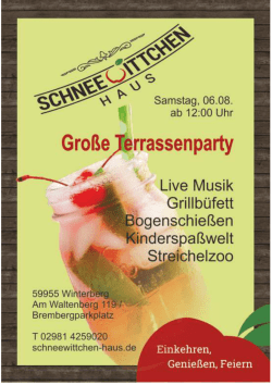 Gro&szlig;e Terrassenparty