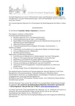 Gro&szlig;e Kreisstadt Wagh&auml;usel